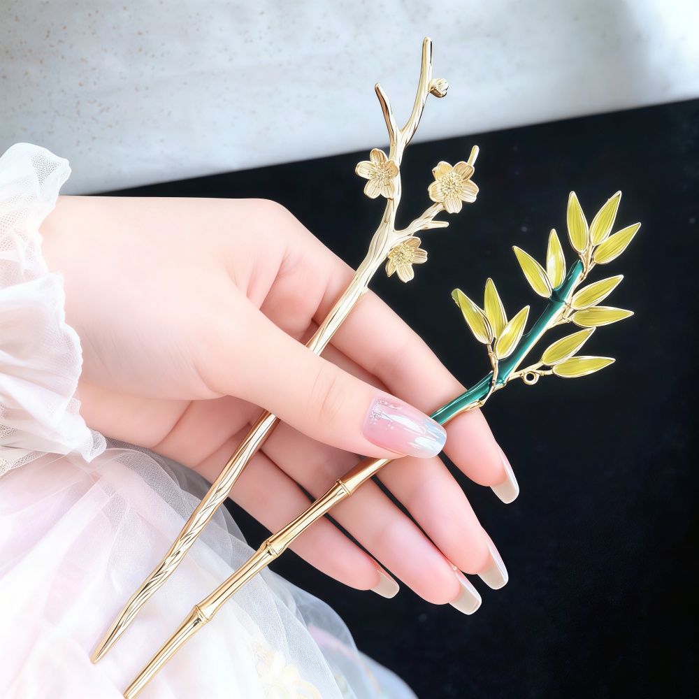 Hanbok Hair Pin - エナメル合金ヘアピン女性のための中国漢服挿入ヘアスティックピン箸アンティーク女の子ヘアお団子ヘアアクセサリー
