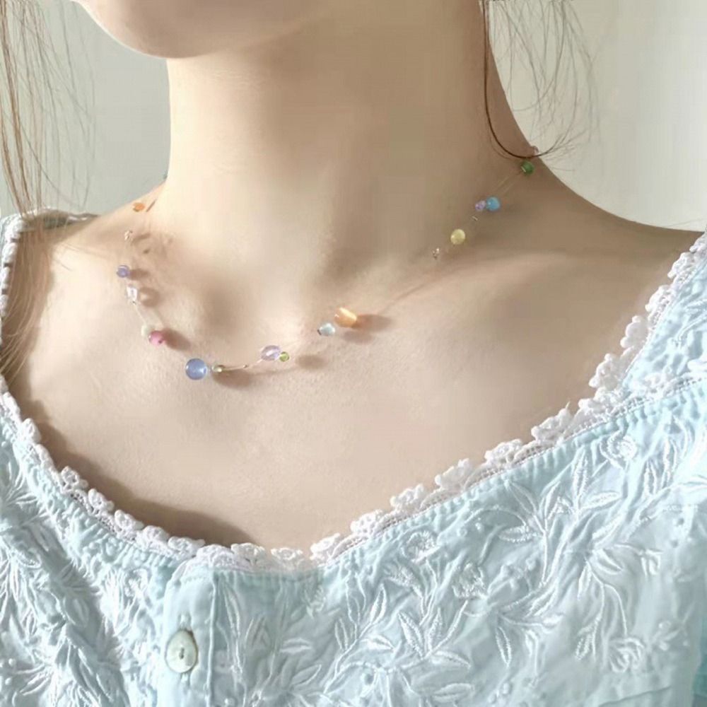 スイートアロイ韓国風ネックレス樹脂カラフルビーズY2kネック - Korean Girls Lifestyle のレビューと価格