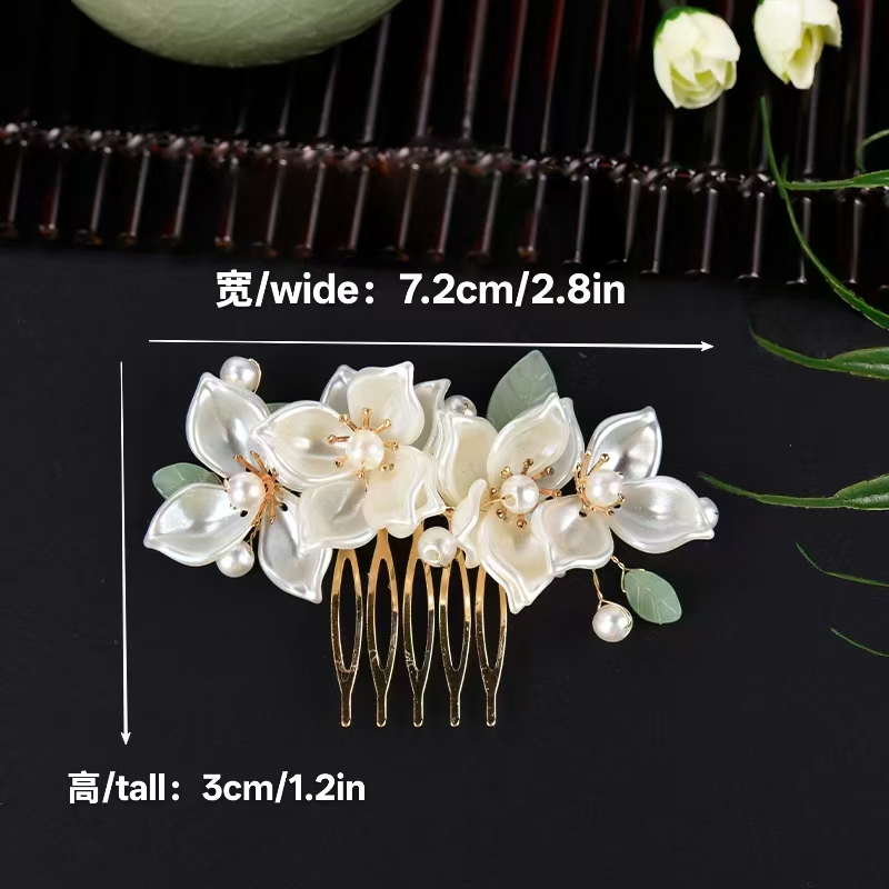 ティーフラワー漢服古代風ヘアアクセサリーセット、タッセルヘア - Hanbok Hair Pin のレビューと価格