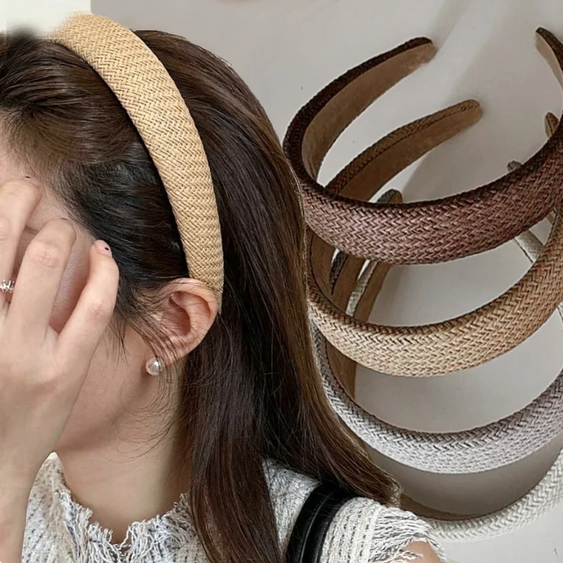レトロボヘミア休暇スタイルわら編みヘアバンド新しいハイトップ - Hanbok Hair Pin のレビューと価格