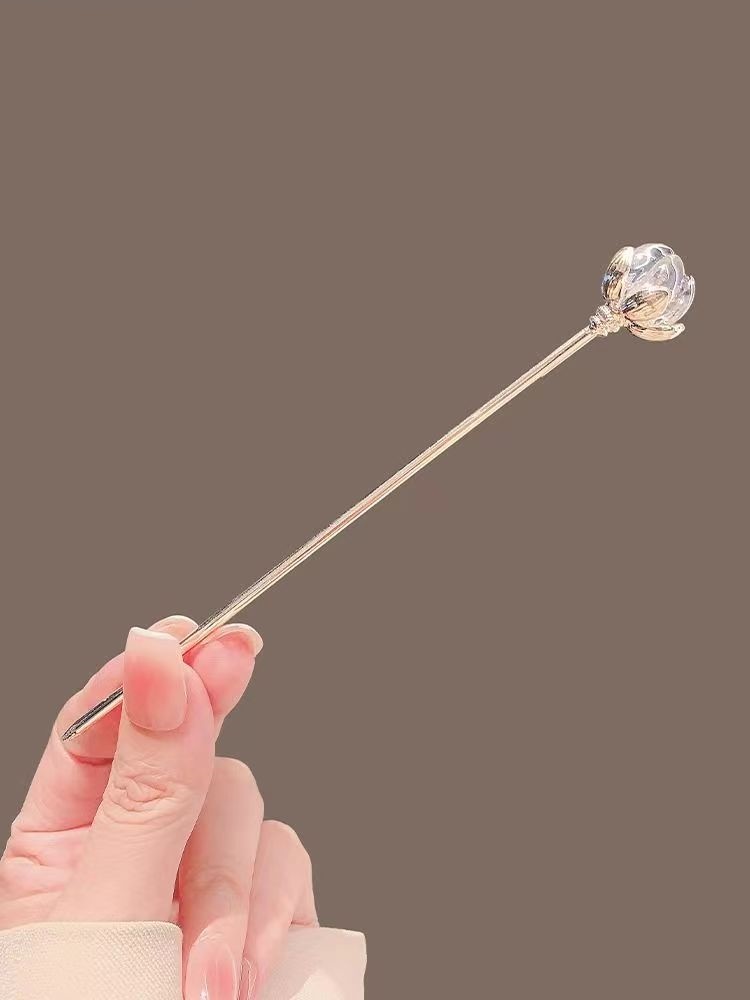 女性用クリスタルロータスヘアピン、古代風、新中国風、シンプル - Hanbok Hair Pin のレビューと価格
